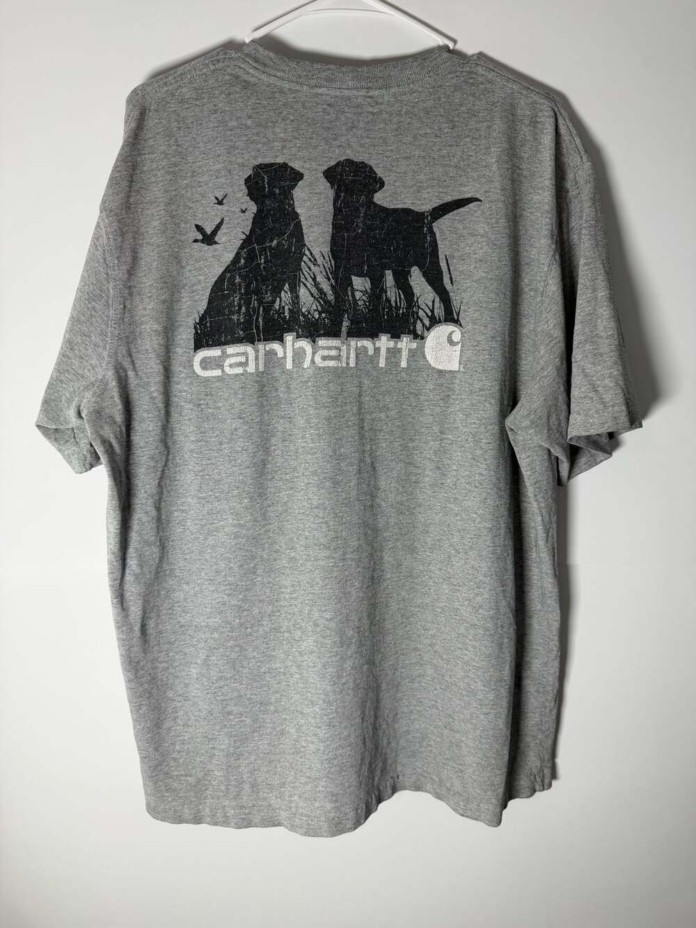 Carhartt Men's Gray Dog Hunting T-Shirt Size L